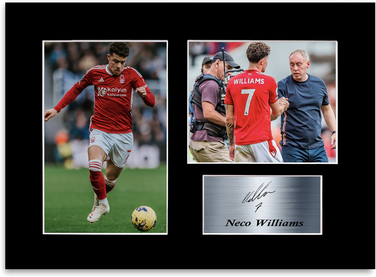Neco Williams Nottingham Forest Player framed print by LJW Prints