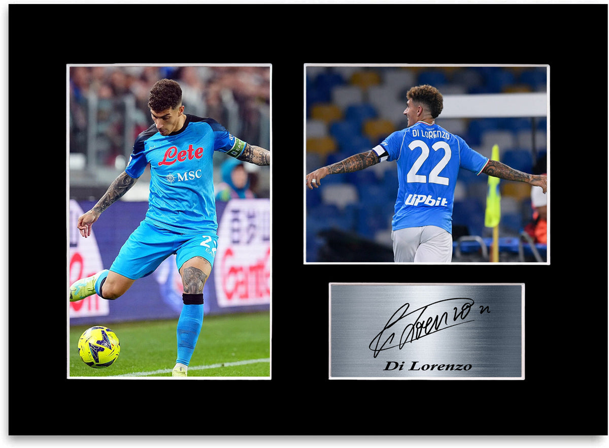 Giovanni Di Lorenzo Football Player framed print by LJW Prints