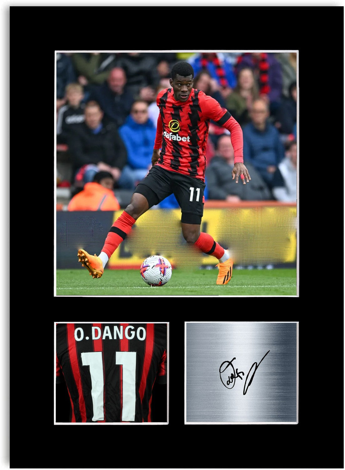 Dango Ouattara Football Player Signed Photo Display Mount A4 Poster Print Gift