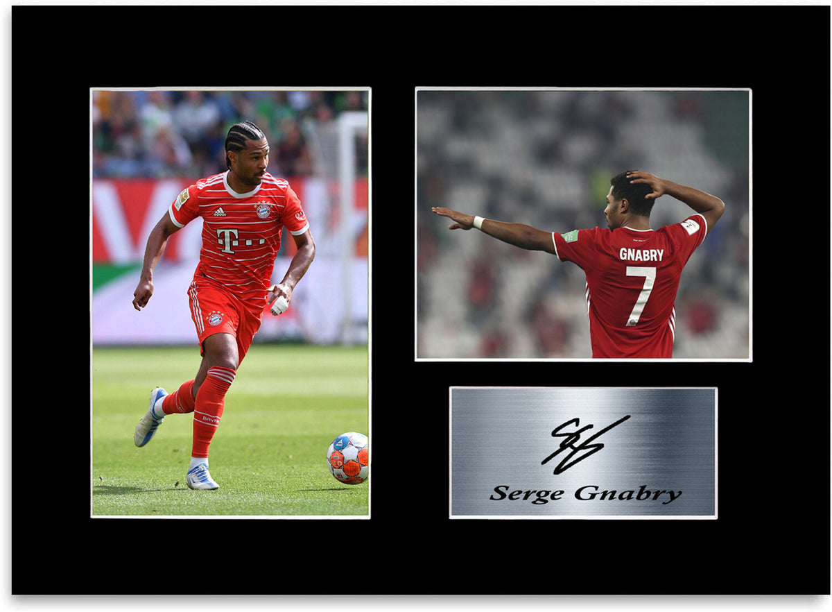 Serge Gnabry Bayern Football Player A4 Signed Photo Display Mount Poster Gift