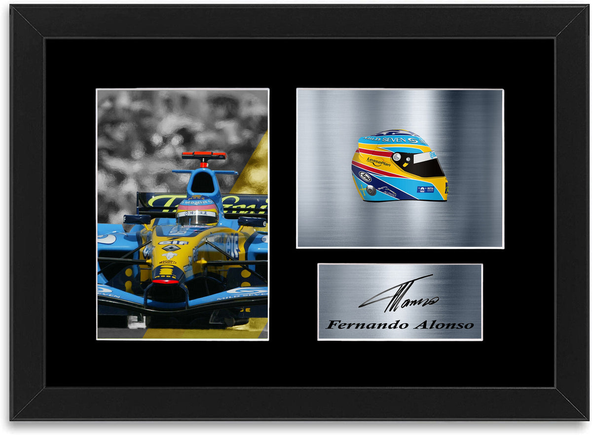 Fernando Alonso Renault F1 World Champion 2005 framed print by LJW Prints