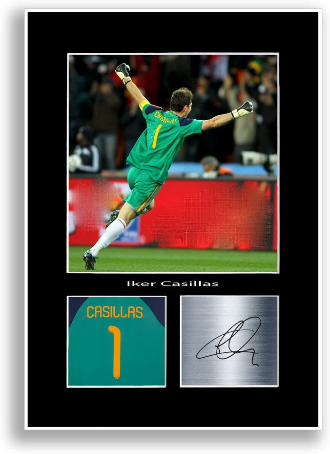 Iker Casillas Spain Football Player Poster Signed Print Photo A4 Wall Art Gift