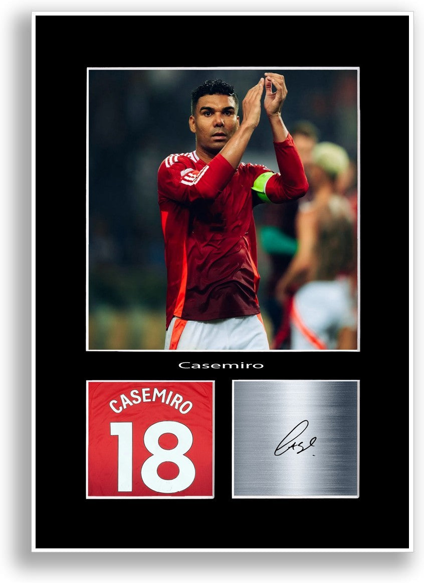 Casemiro Football Player Poster Signed Print Photo A4 Wall Art Gift Idea