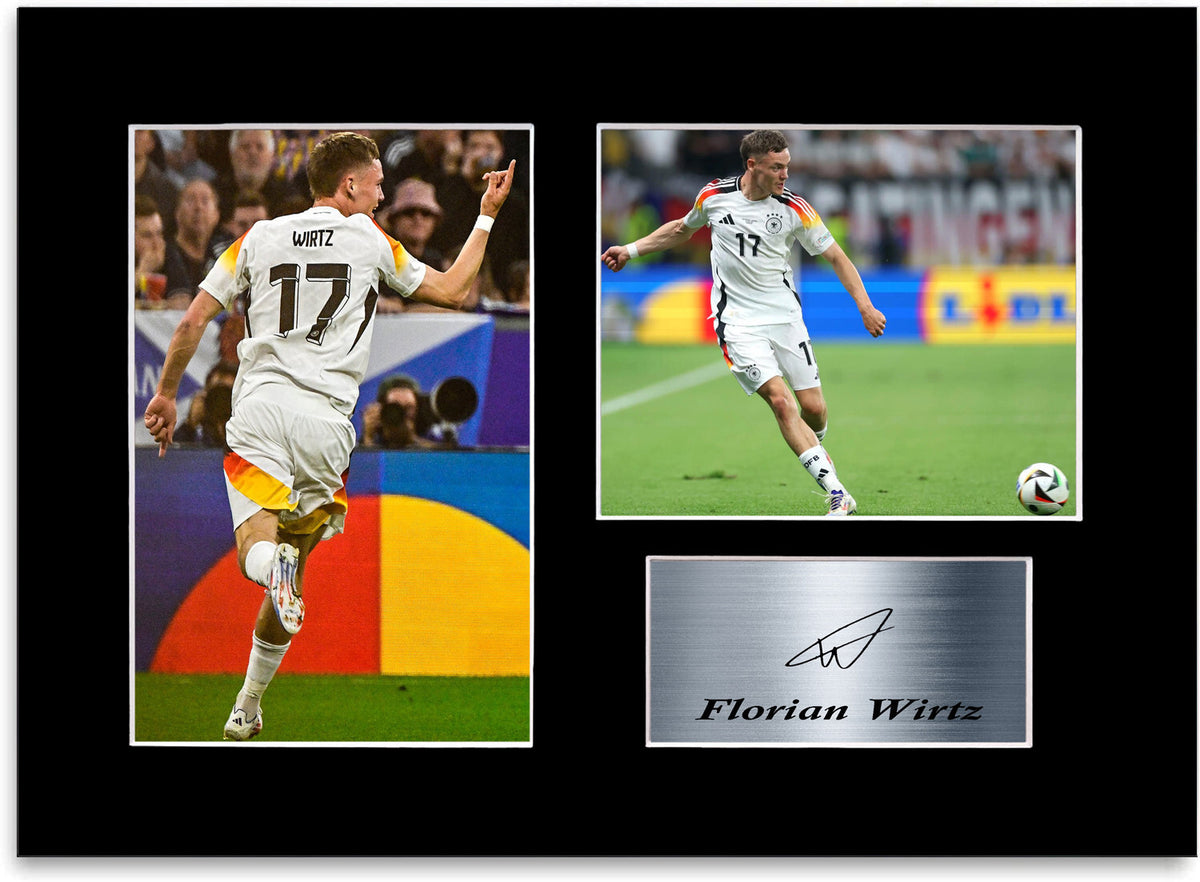 Florian Wirtz Germany Euro 2024 Football Player mounted display by LJW Prints
