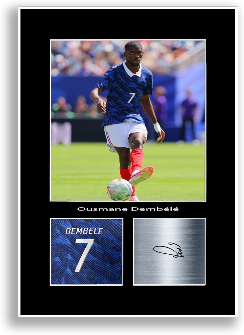 Ousmane Dembele France 2026 Poster Signed Print Photo Wall Art Gift