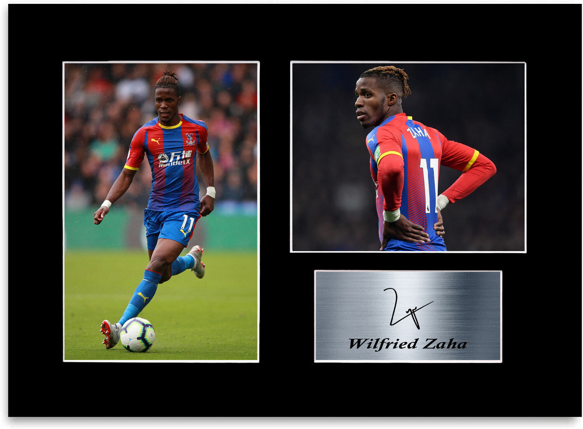 Wilfried Zaha Crystal Palace Player A4 Signed Photo Display Mount Gift