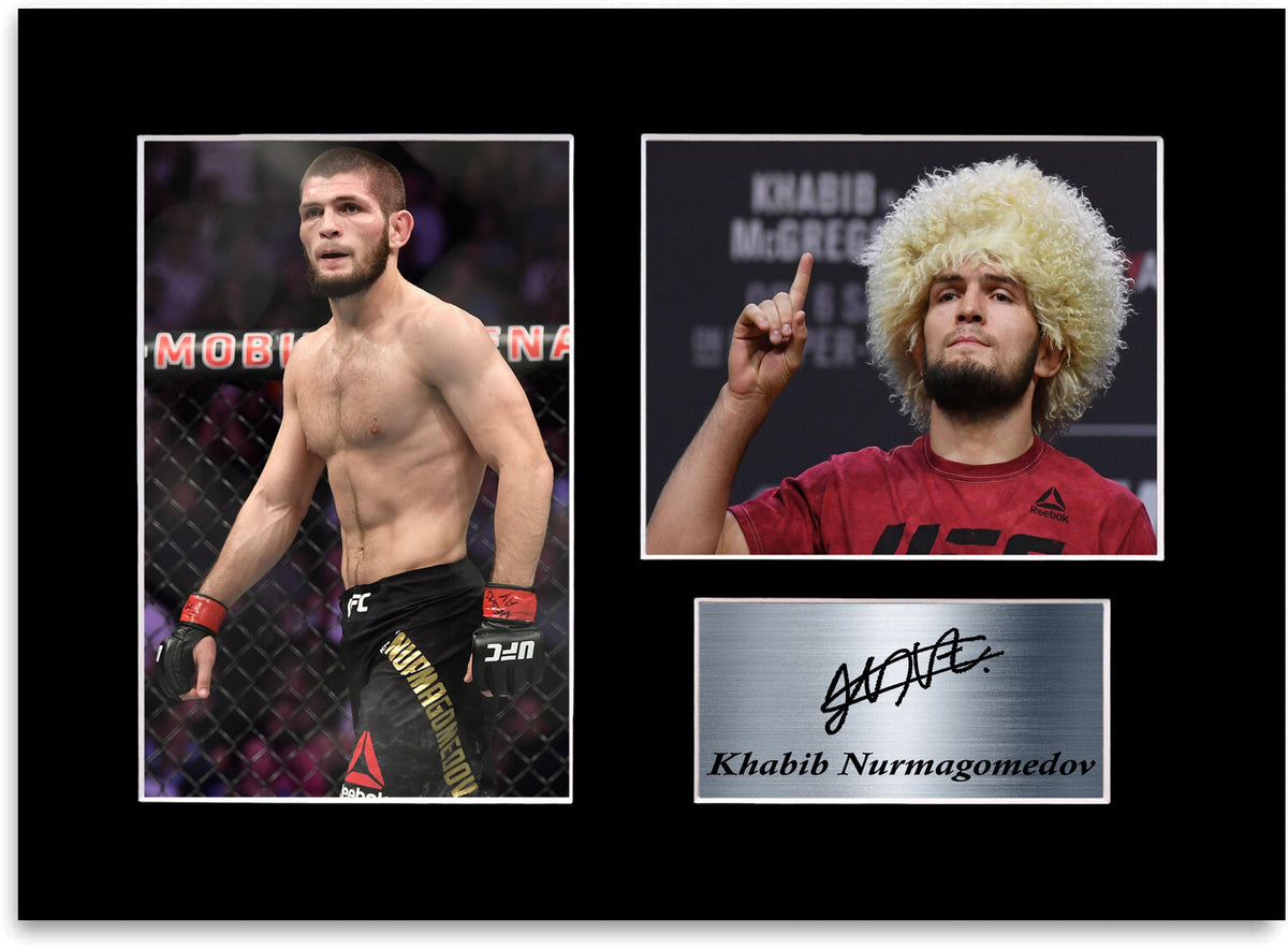 Khabib Nurmagomedov MMA UFC Champion Printed mounted display by LJW Prints
