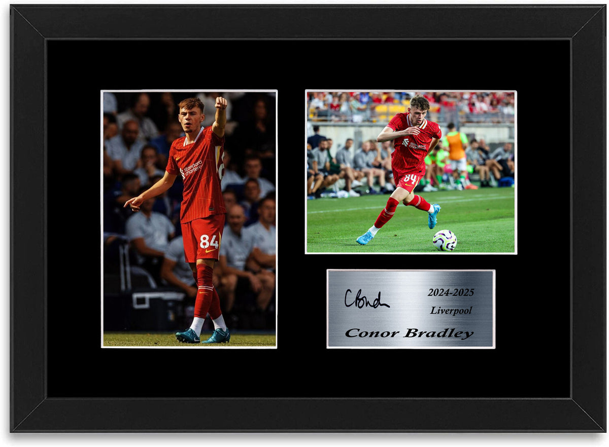 Conor Bradley Liverpool Player framed print by LJW Prints