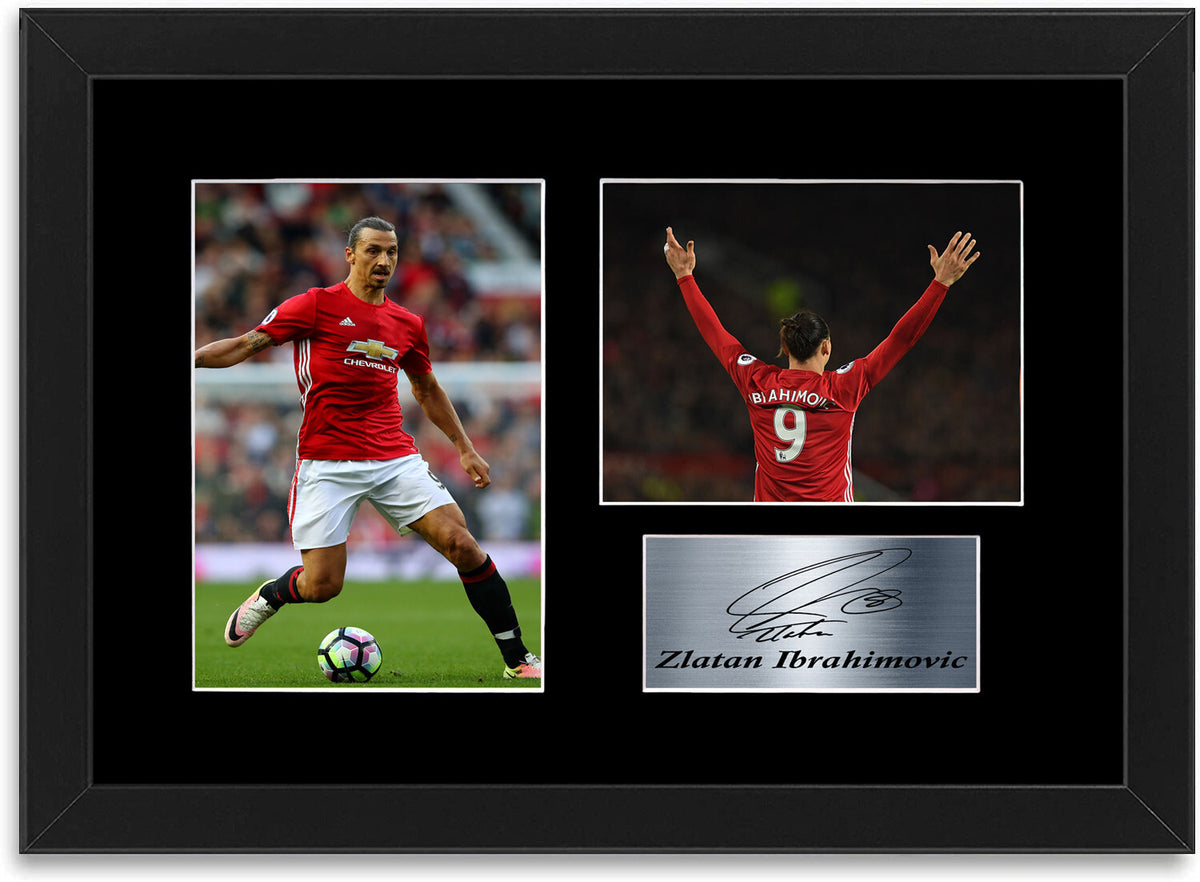 Zlatan Ibrahimovic Sweden Football Player A4 Signed Photo Display Mount Framed