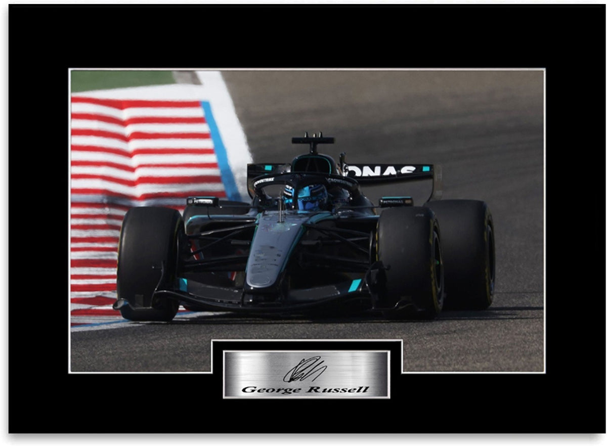 George Russell 2026 Car Signed Photo Display Mount Poster A4 Gift For F1 Fans