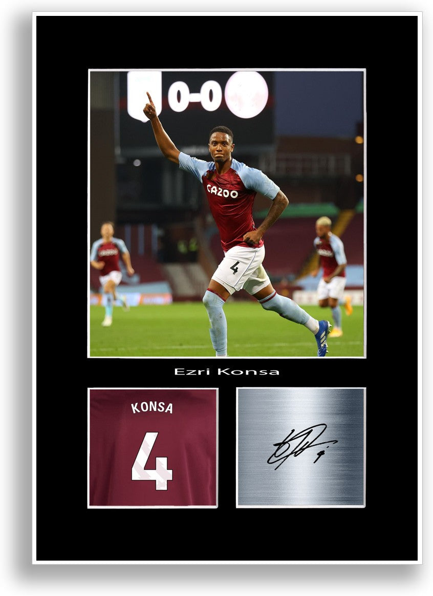 Ezri Konsa Football Player unframed poster by LJW Prints