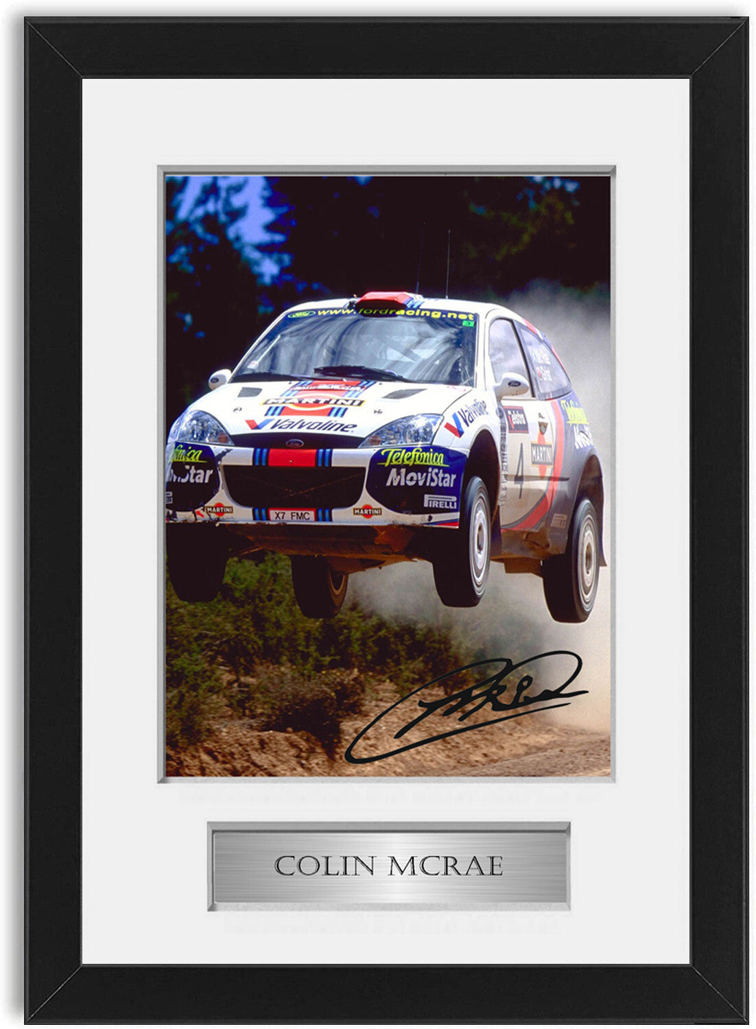 Colin McRae World Rally Champion 1995 Signed Photo Display Mount Poster Framed