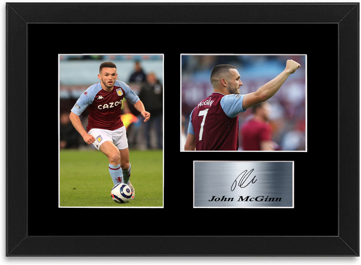 John McGinn Aston Villa Player framed print by LJW Prints