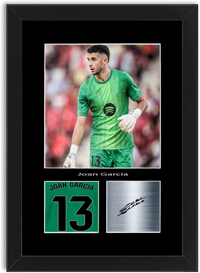 Joan Garcia Football Player Poster Signed Print Photo A4 Wall Art Framed