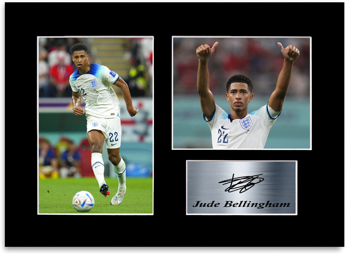 Jude Bellingham England Football Player A4 Signed Photo Display Mount Poster