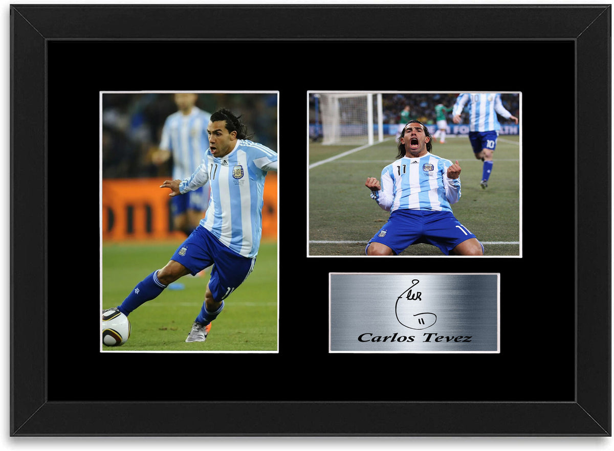 Carlos Tevez Football Player framed print by LJW Prints