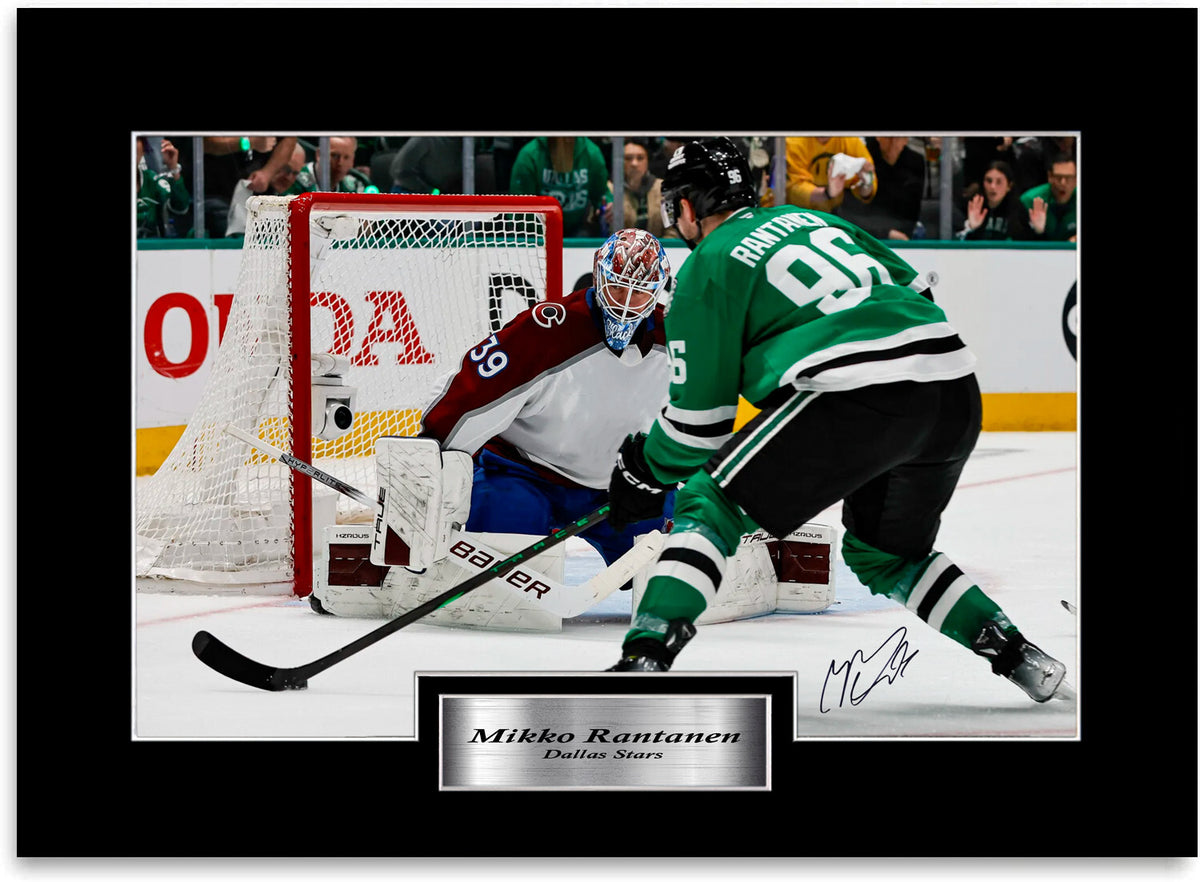 Mikko Rantanen Ice Hockey Player 2025 mounted display by LJW Prints
