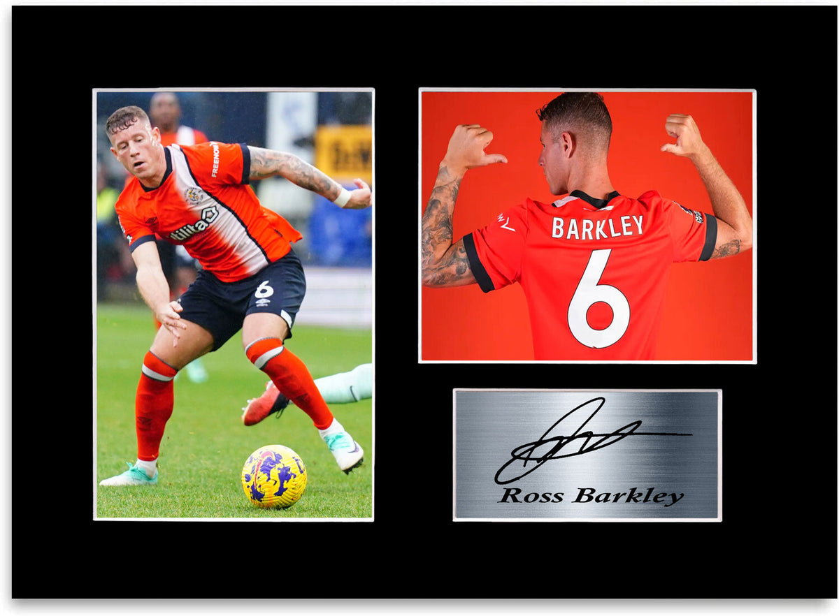Ross Barkley Luton Player framed print by LJW Prints