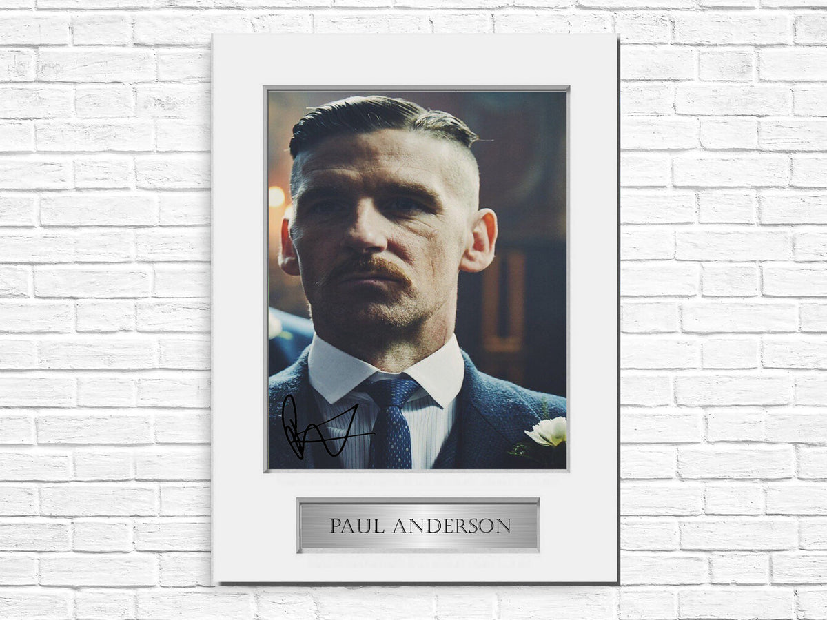 Paul Anderson Peaky Blinders Signed Photo Display Mount A4 