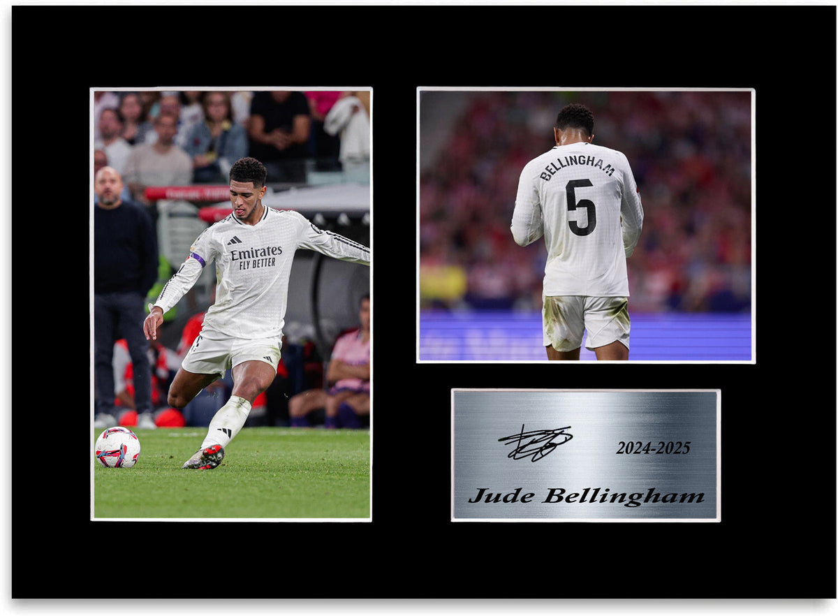 Jude Bellingham Real Madrid Football Player mounted display by LJW Prints