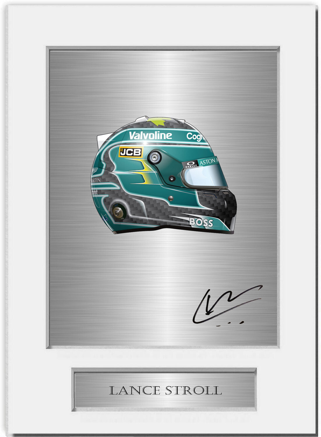 Lance Stroll F1 Driver 2024 Helmet mounted display by LJW Prints