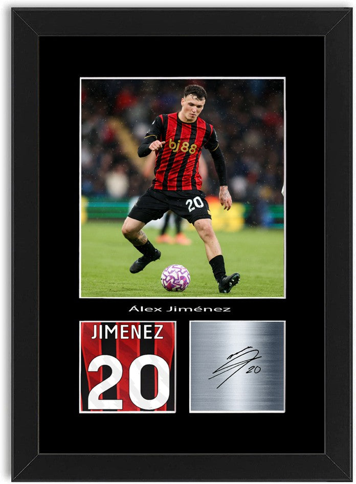 Alex Jimenez Football Player Poster Signed Print Photo A4 Wall Art Framed