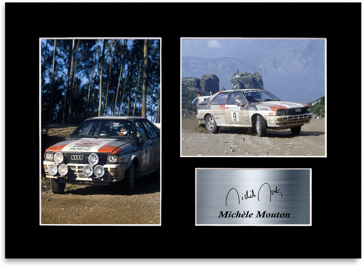 Michele Mouton Group B World Rally Driver mounted display by LJW Prints