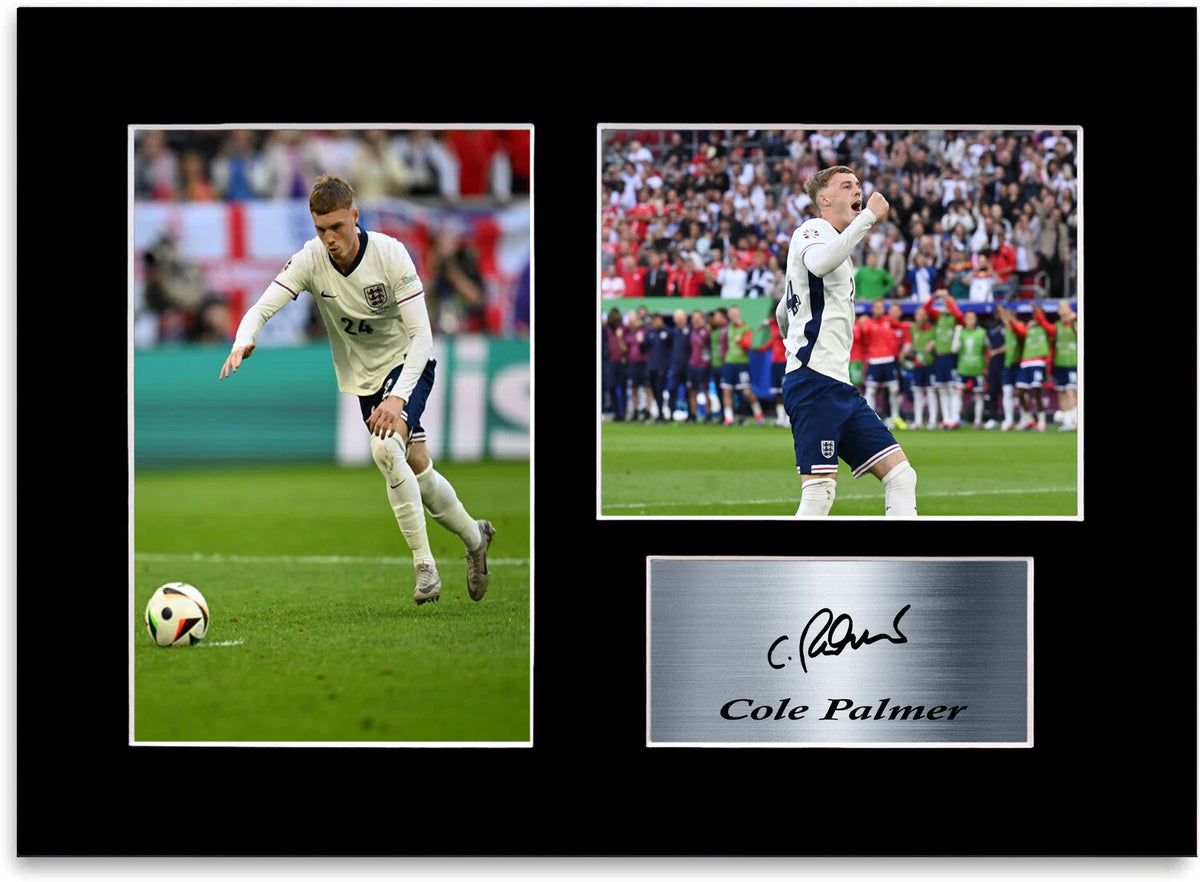 Cole Palmer England Euro 2024 Football Player mounted display by LJW Prints