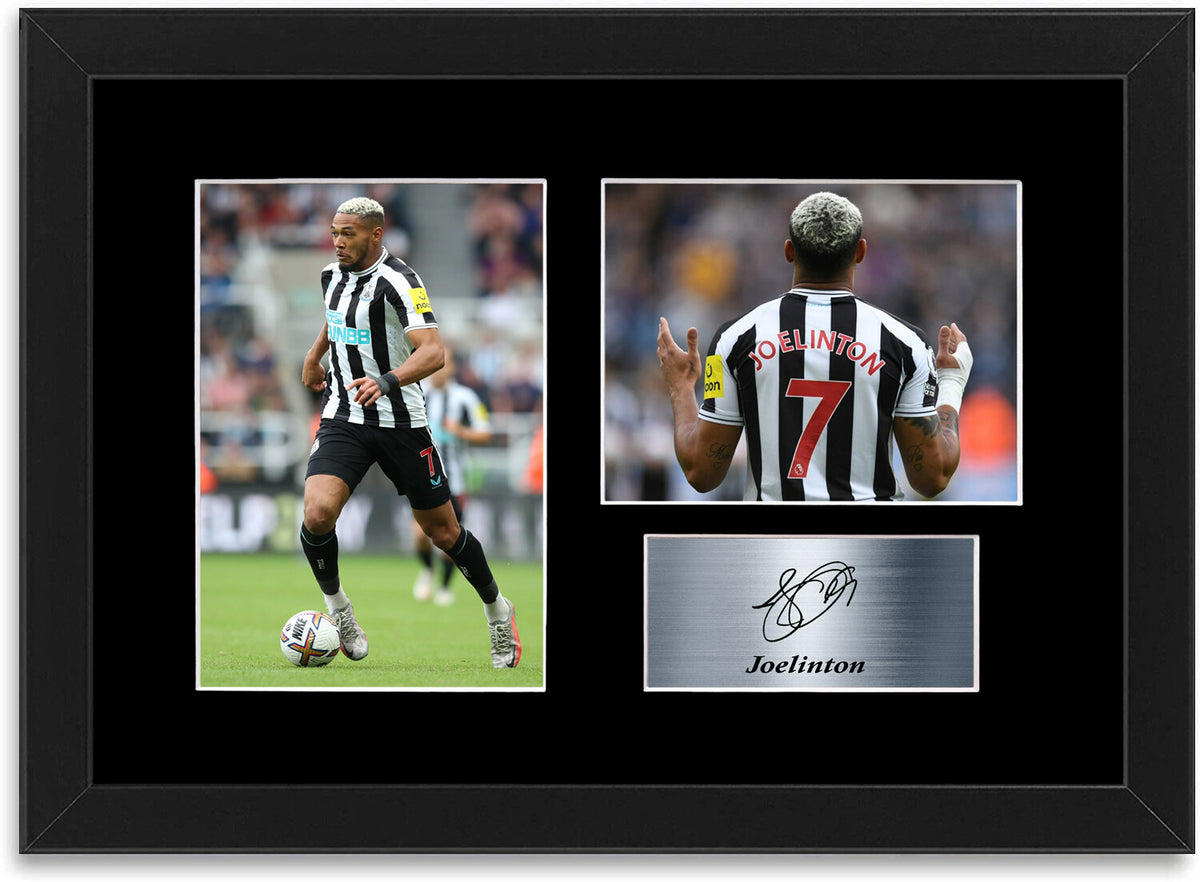 Joelinton Newcastle Poster Printed Signed Autograph Photo Display Mount A4