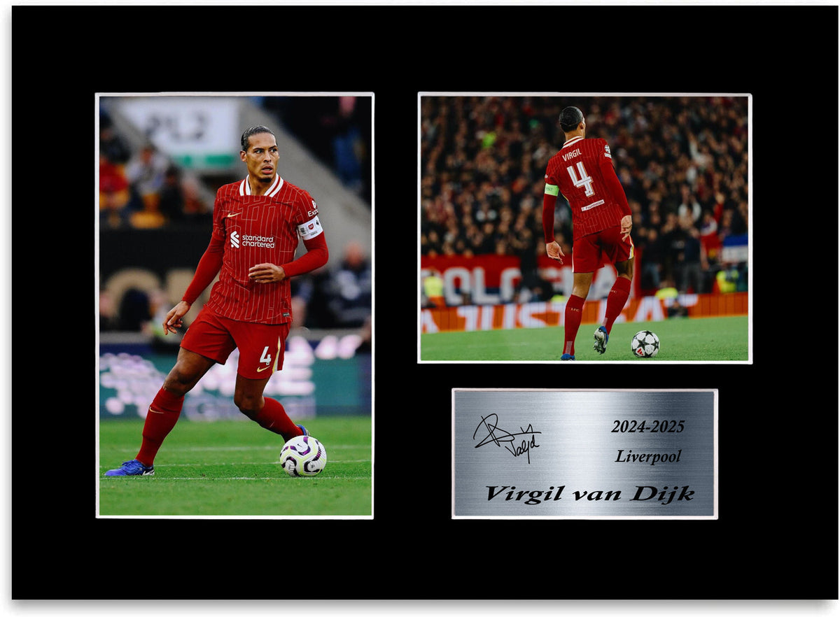 Virgil van Dijk Liverpool Player mounted display by LJW Prints