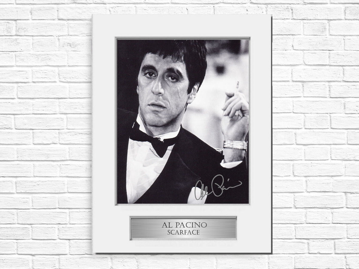 Al Pacino Scarface Signed Photo Display Mount A4 