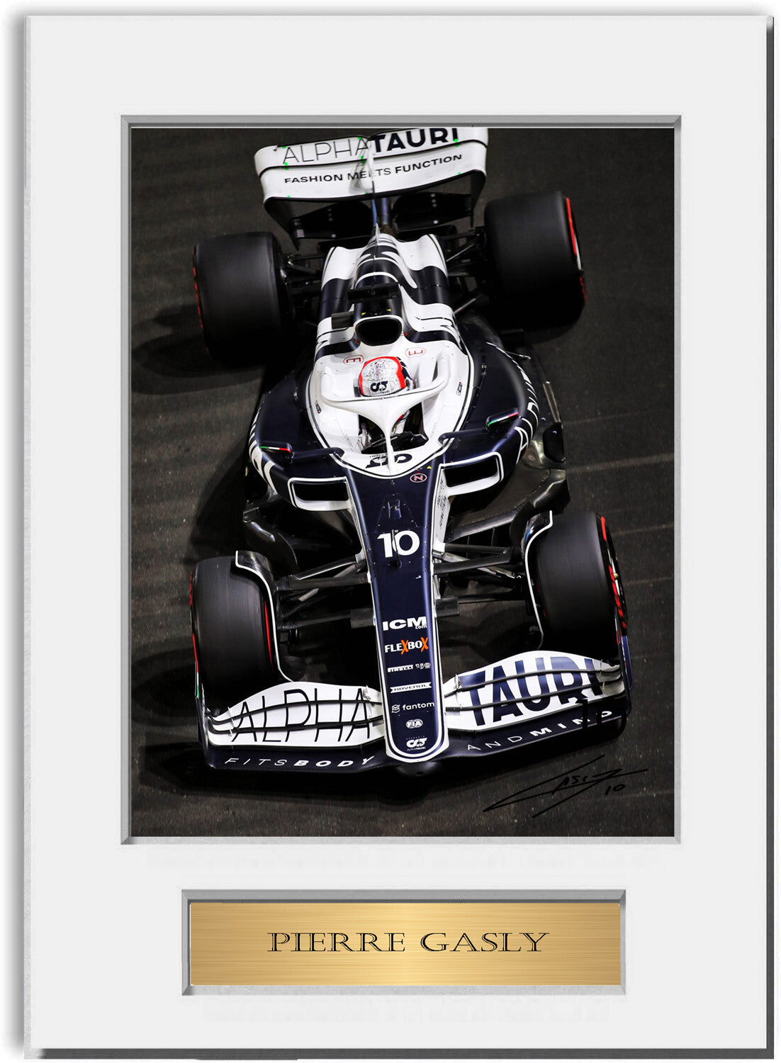 Pierre Gasly Alphatauri F1 Driver 2022 Car Signed Photo Display Mount A4