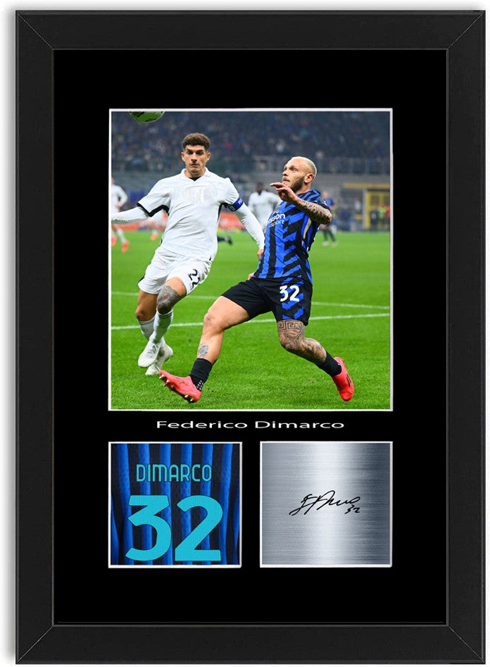 Federico Dimarco Football Player Poster Signed Print Photo A4 Wall Art Framed