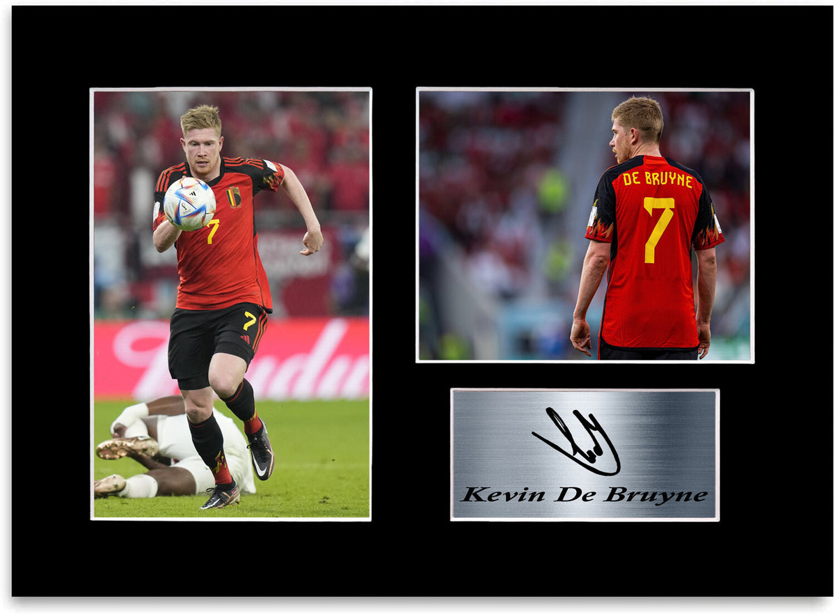 Kevin De Bruyne Belgium Player Printed Signed Photo Display Mount A4 Poster