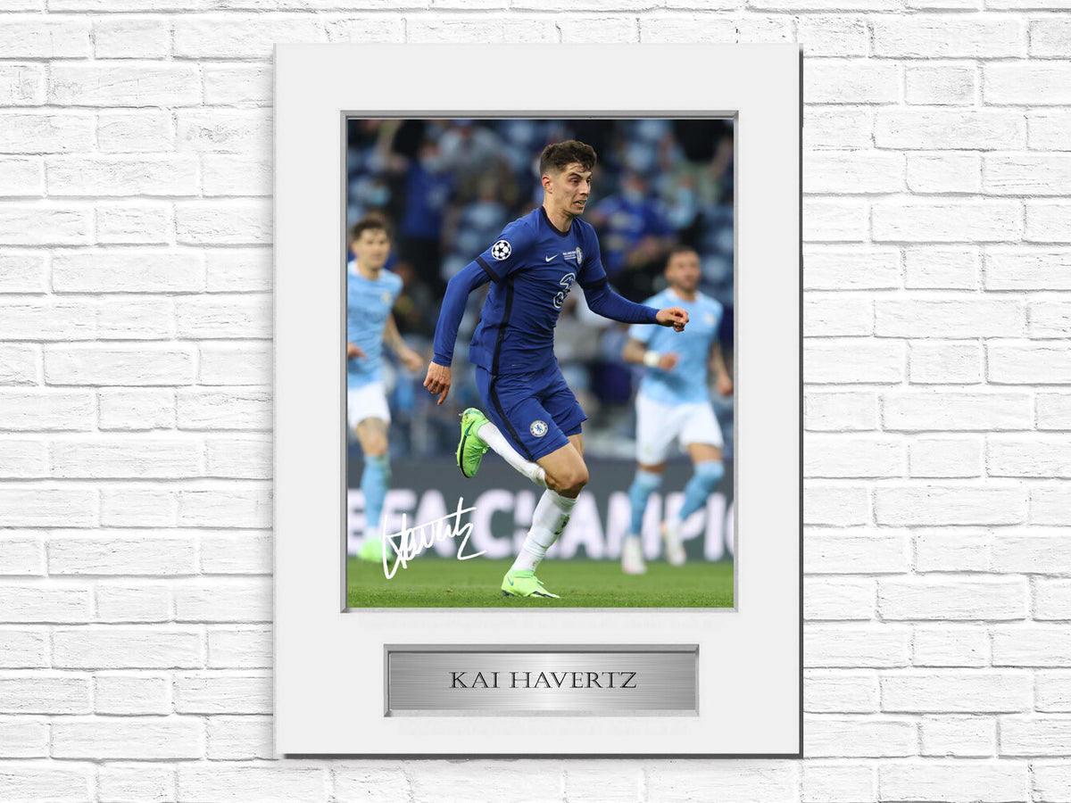 Kai Havertz Chelsea Player A4 Signed Photo Display Mount Gift