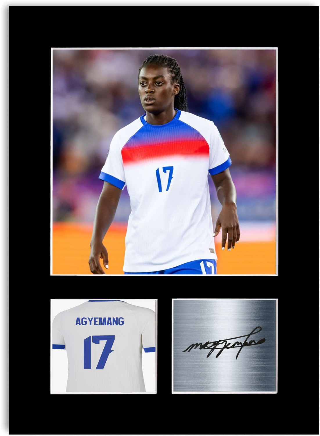 Michelle Agyemang England Print Signed Photo Display Poster Women’s Euro 2025