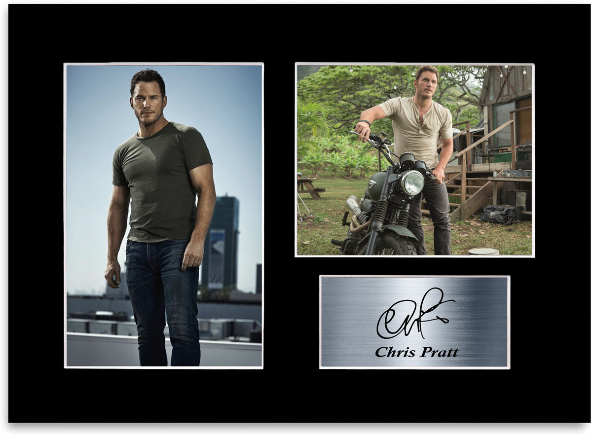 Chris Pratt Printed Signed Autograph Photo Display Mount Gift Poster A4