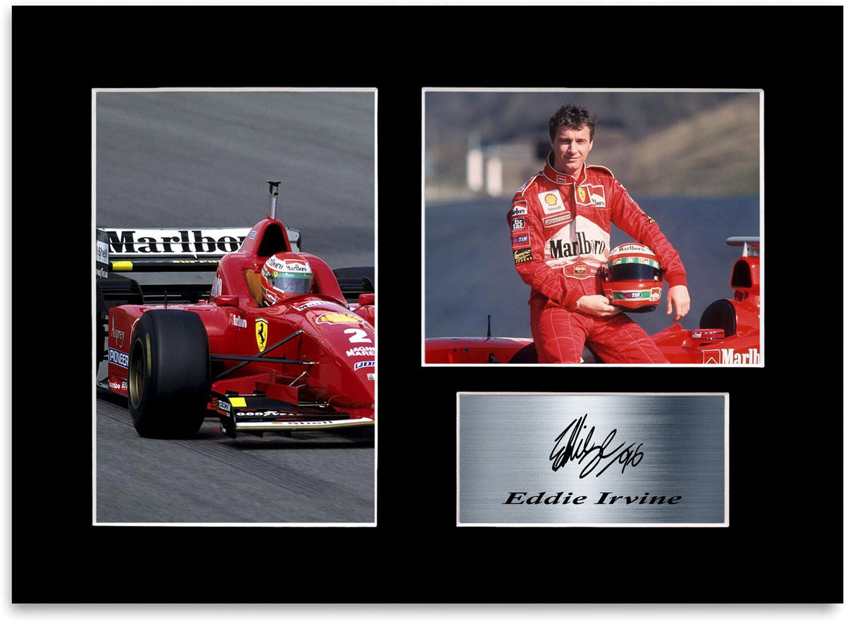Eddie Irvine F1 Driver mounted display by LJW Prints