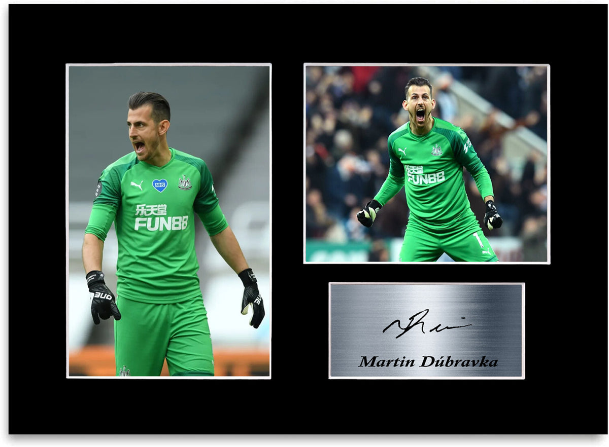 Martin Dubravka Newcastle Player Printed Signed Photo Display Mount A4 Poster