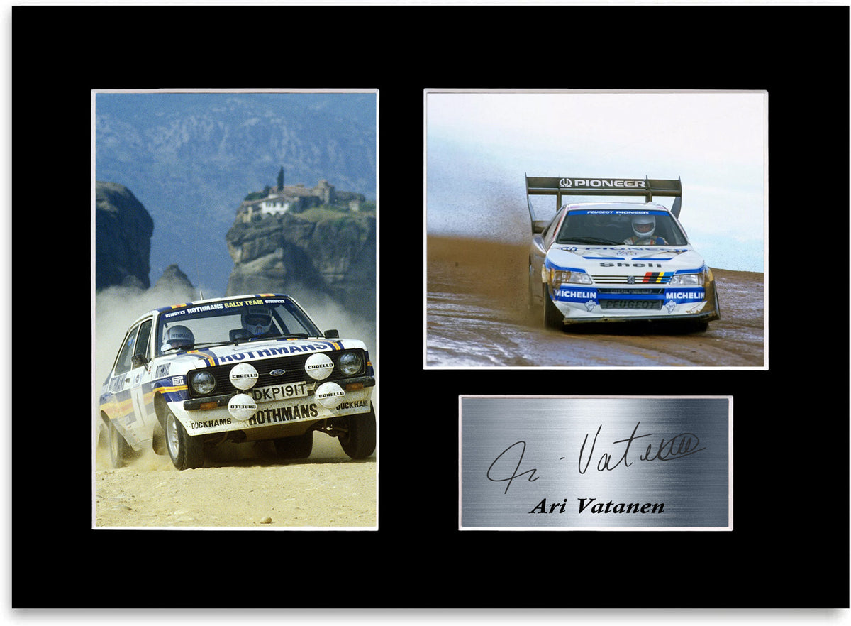 Ari Vatanen Group B World Rally Champion 1981 Signed Photo Display Poster A4