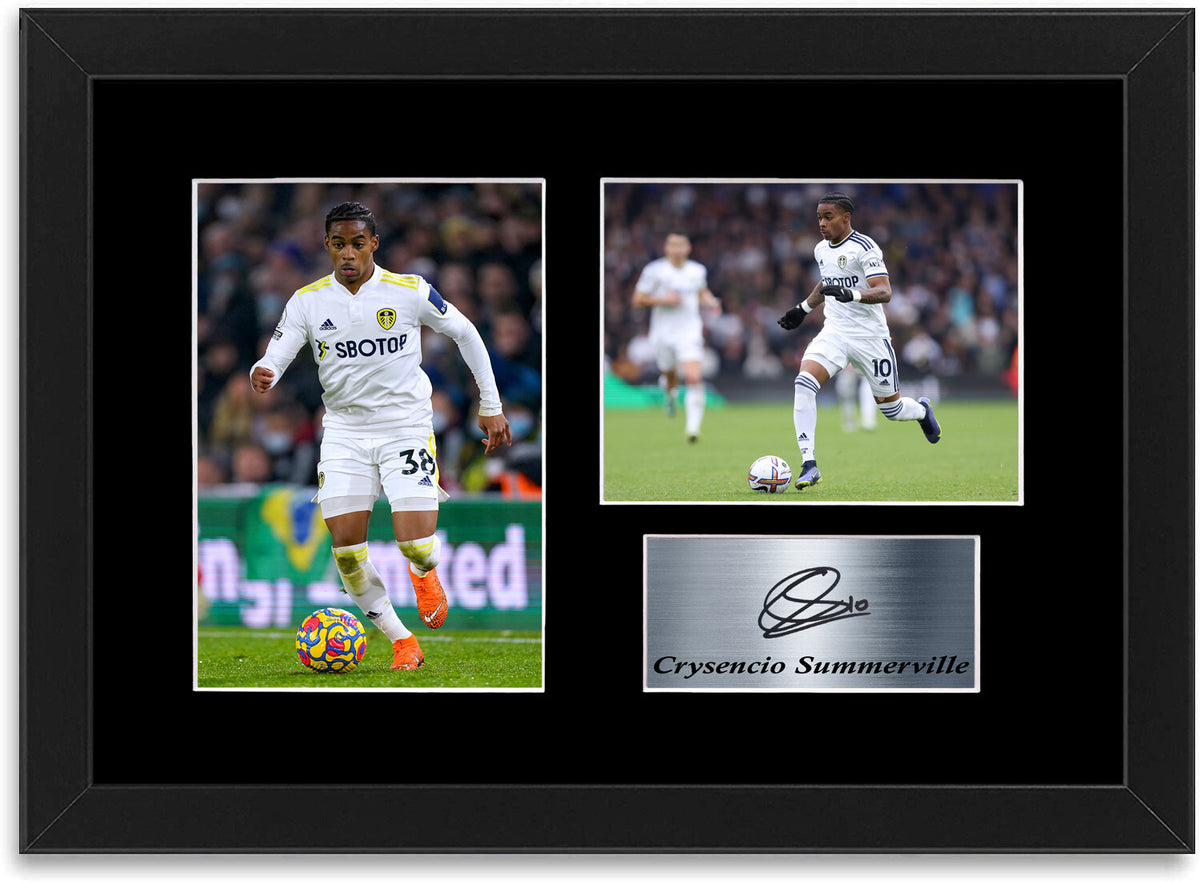 Crysencio Summerville Leeds United Player framed print by LJW Prints