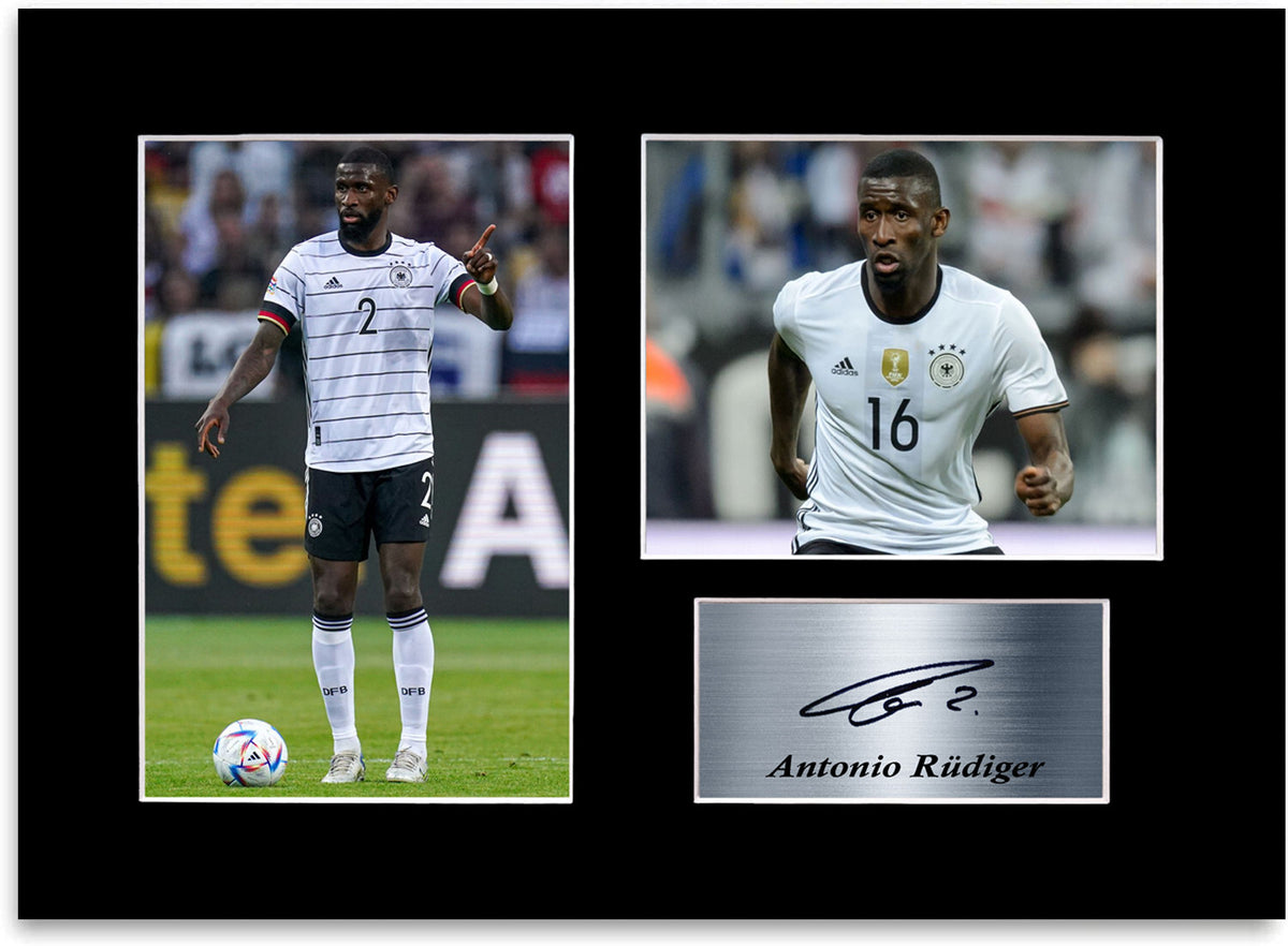 Antonio Rüdiger Germany Football Player A4 Signed Photo Display Mount Poster