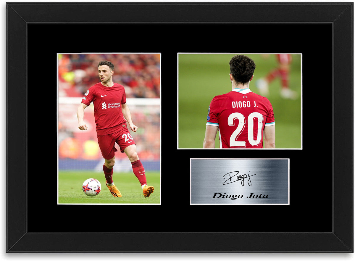 Diogo Jota Liverpool Player framed print by LJW Prints