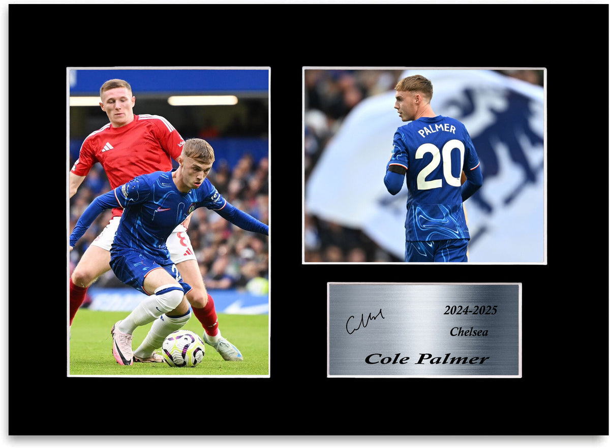 Cole Palmer Chelsea Player mounted display by LJW Prints