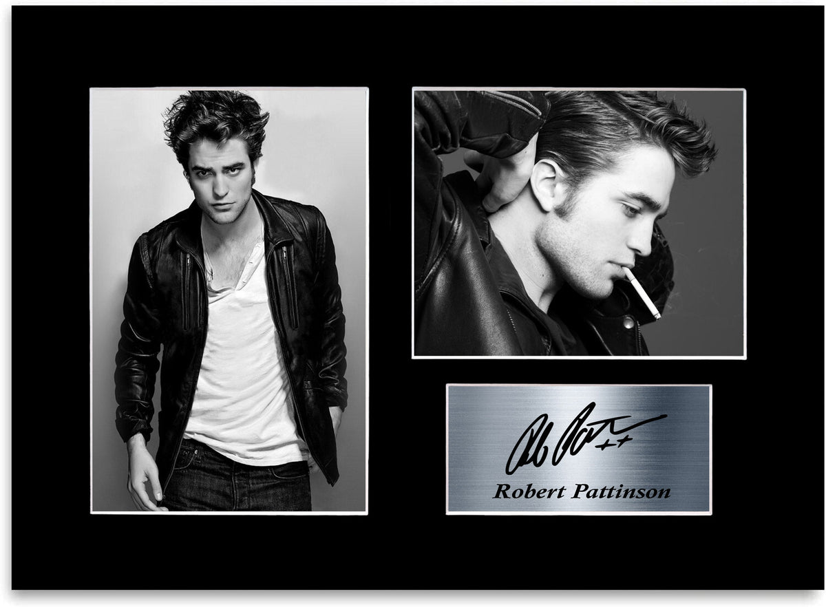 Robert Pattinson Printed Signed Autograph Photo Display Mount Gift Poster A4