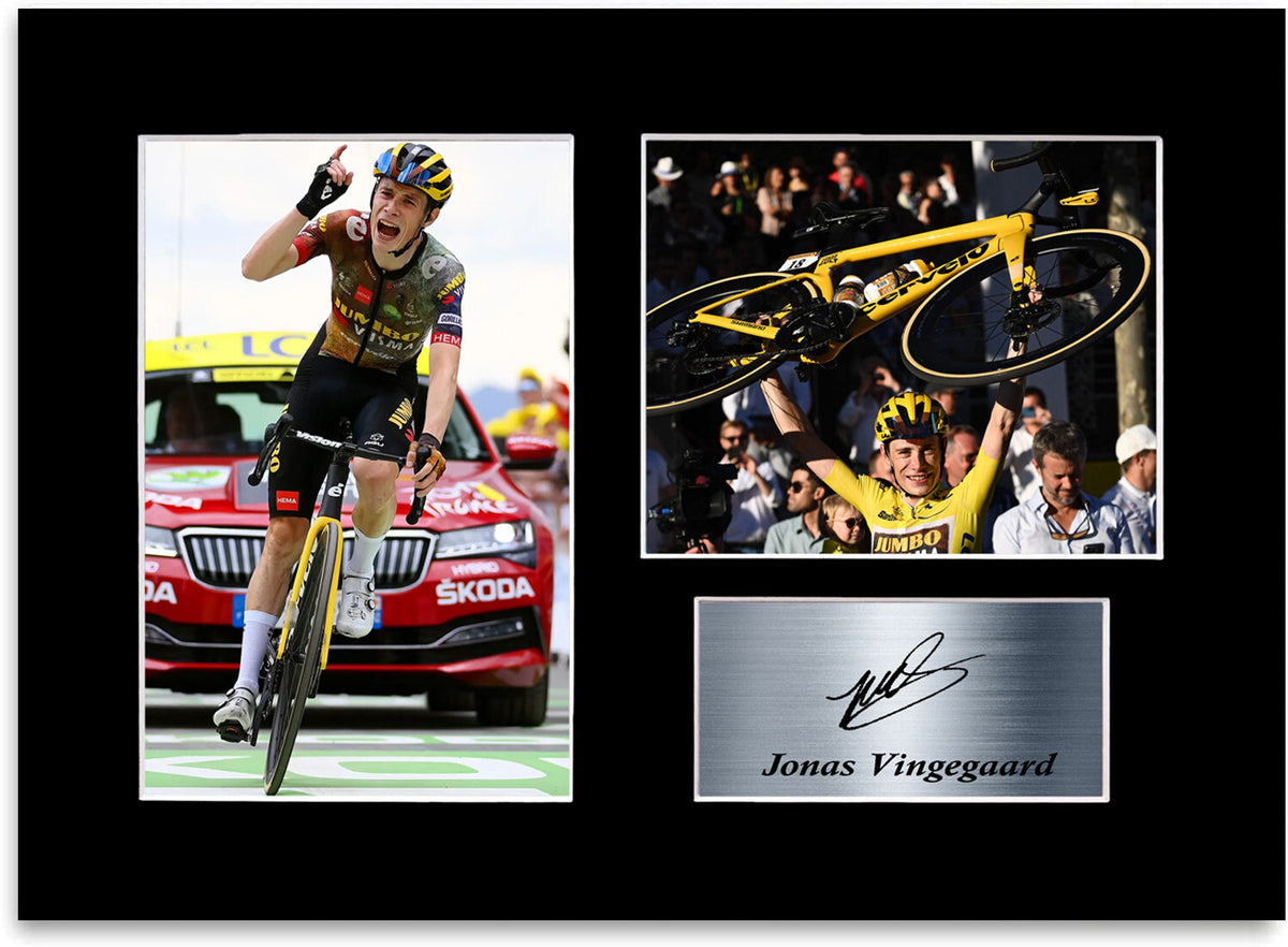 Jonas Vingegaard Road Racing Cyclist Signed Autograph Photo Display Poster A4