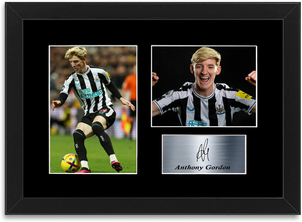 Anthony Gordon Newcastle Poster Printed Signed Autograph Photo Display Mount A4