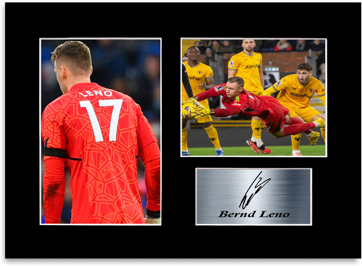 Bernd Leno Fulham Player framed print by LJW Prints