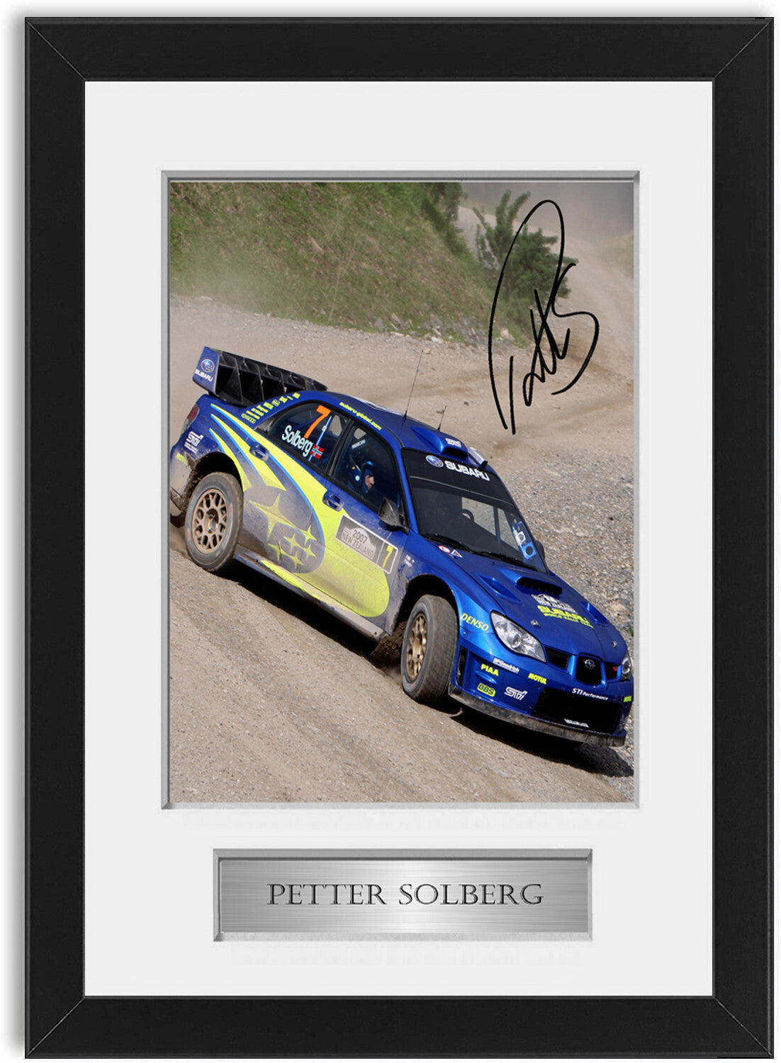 Petter Solberg 2003 World Rally Champion Signed Photo Display Mount Framed A4