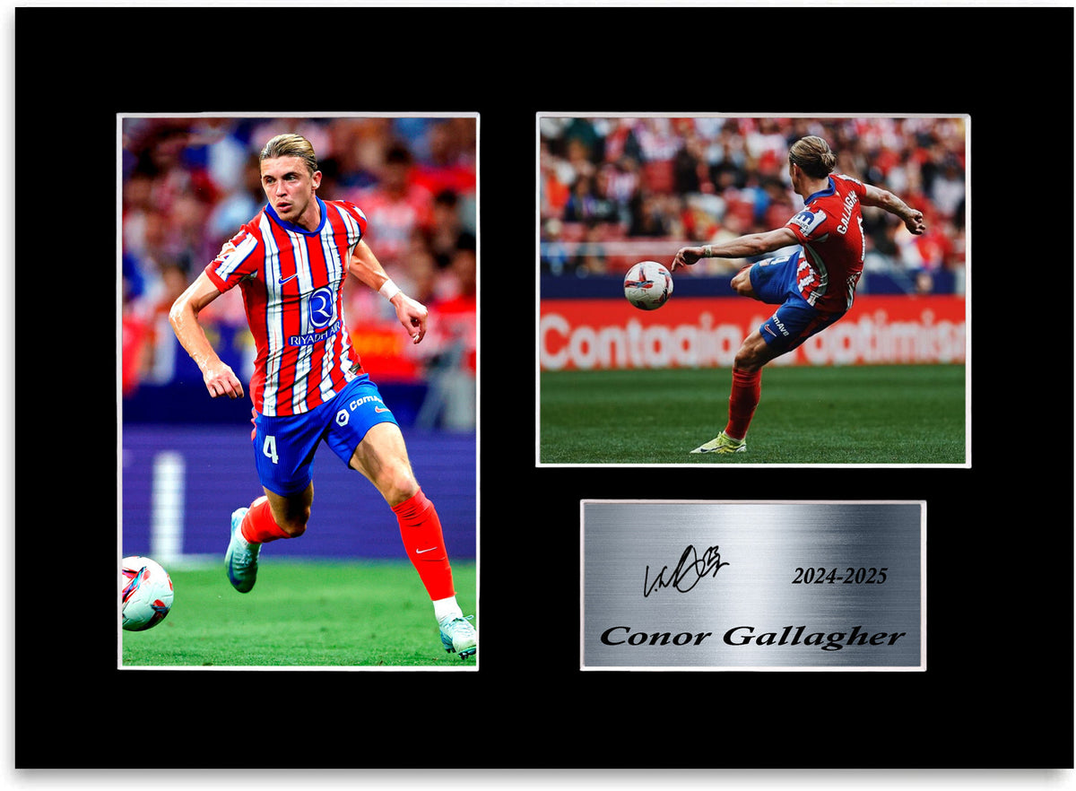 Conor Gallagher Atletico Football Player mounted display by LJW Prints